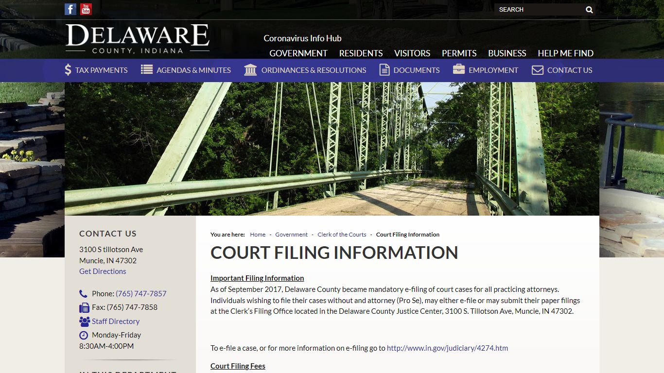 Delaware County, IN / Court Filing Information